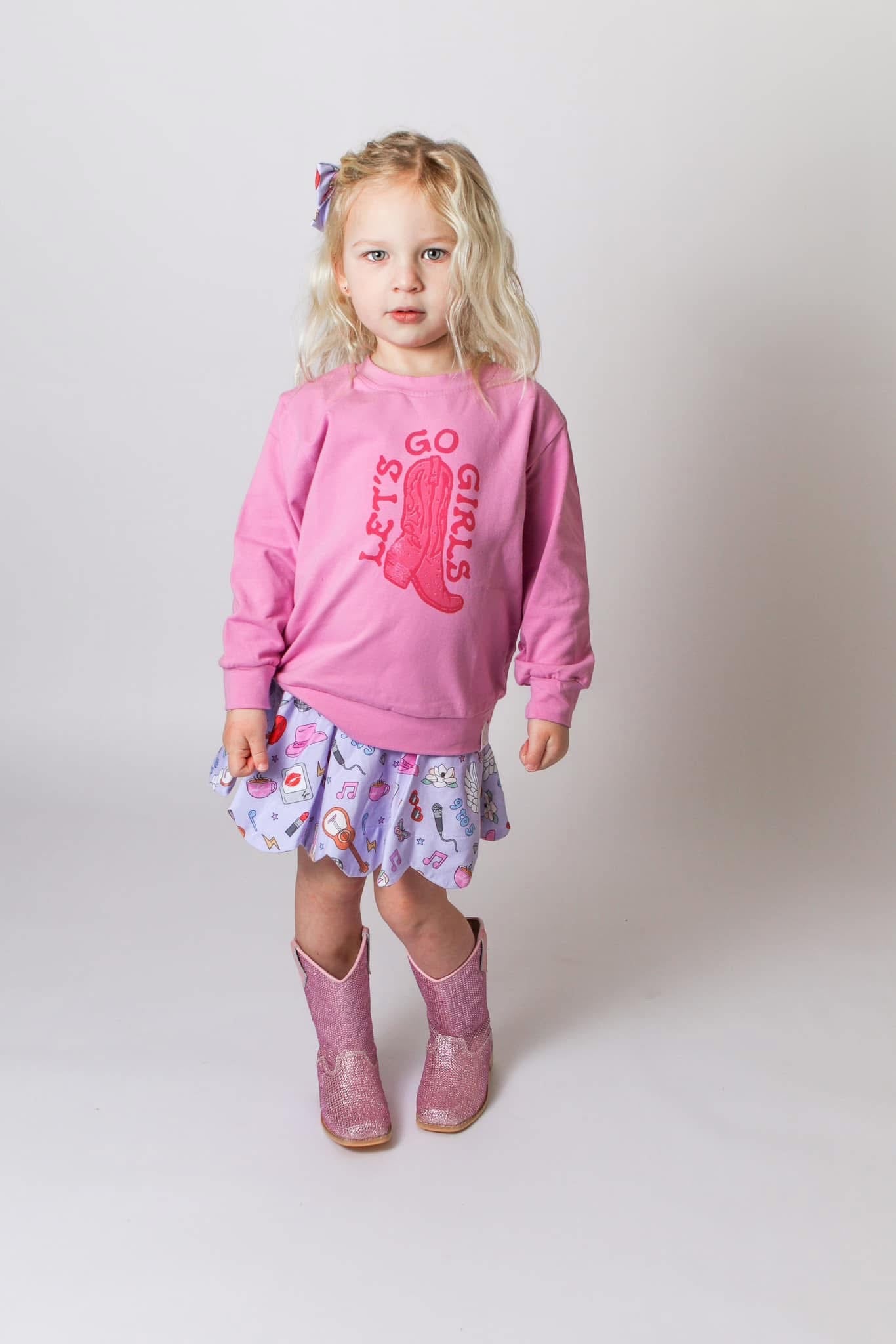 Let’s Go girls (lightweight sweatshirt) SIZE DOWN